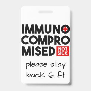 Badge Conscientisation des personnes immunodéprimées non
