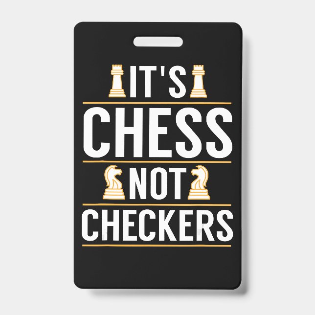 Badge cool c'est aux échecs pas aux dames les joueurs de (Avant)
