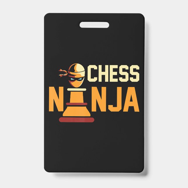 Badge Cool Chess Ninja Chess Lovers Cadeau (Avant)