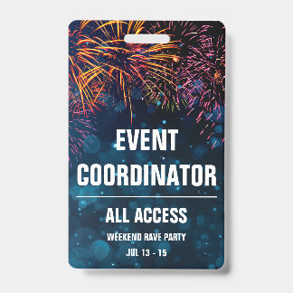 Badge Coordonnateur d'événement Billet tout accès Événem