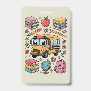 Badge Coquette rentrée scolaire enseignante maternelle p