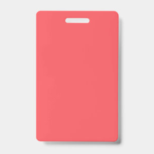 Badge Corail brillant uni couleur unie