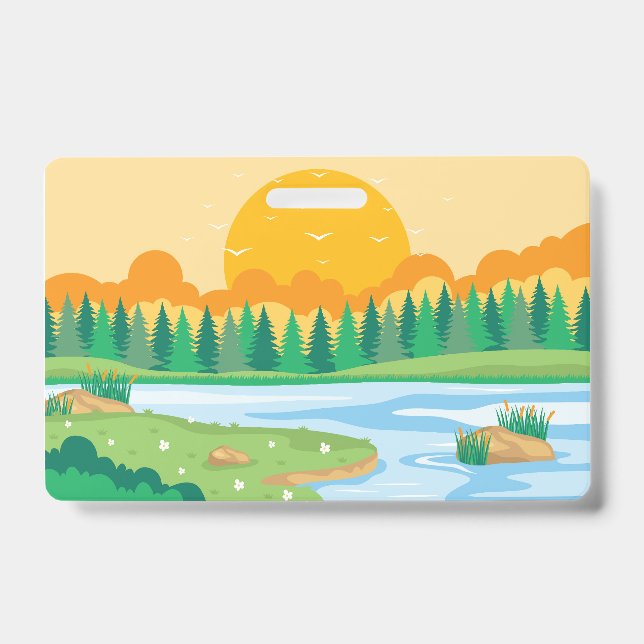 Badge coucher de soleil (Avant)