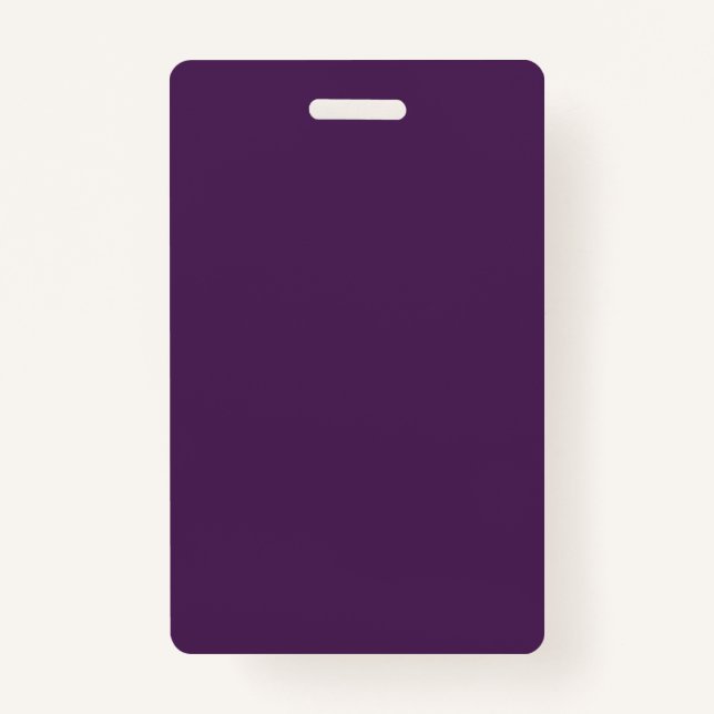 Badge Couleur claire solide minuit violet foncé (Devant)