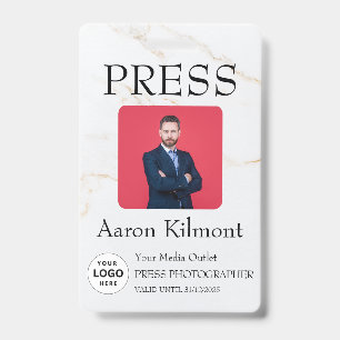 Badge Couleur personnalisée Ajouter un logo Photo Photog