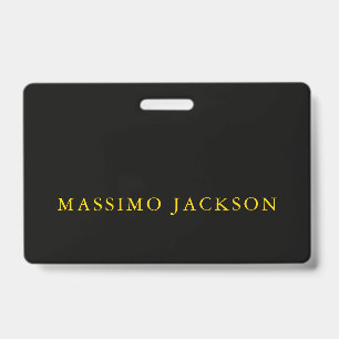 Badge Couleurs Or Noir Professionnel Tendance Minimalist
