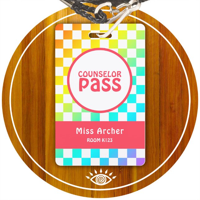 Badge Counselor de classe personnalisé Passeport Enseign (Créateur téléchargé)