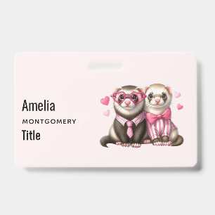 Badge Couple mignon en amour