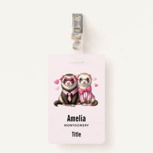 Badge Couple mignon en amour