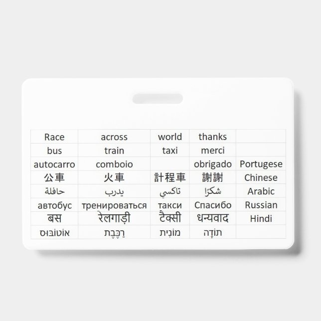 Badge course à travers le monde (Avant)
