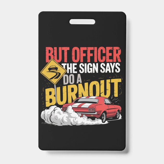 Badge Course de Funny Car Brûlage au sol Drag Racing Mus (Avant)