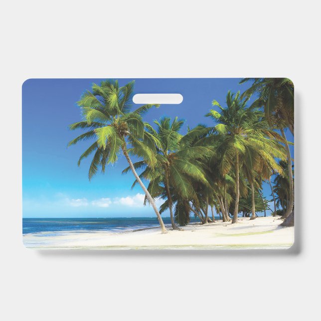 Badge Coussin de jetée de plage exotique (Avant)