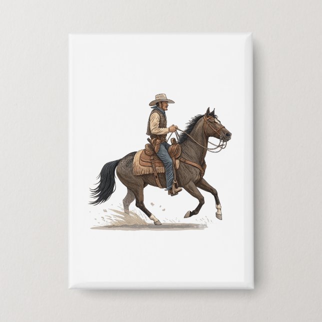 Badge Cow-boy à cheval (Recto)