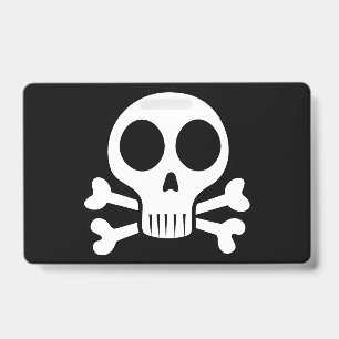 Badge Crâne éffrayant sur un arrière - plan noir