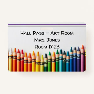 Badge Crayons colorés col Hall