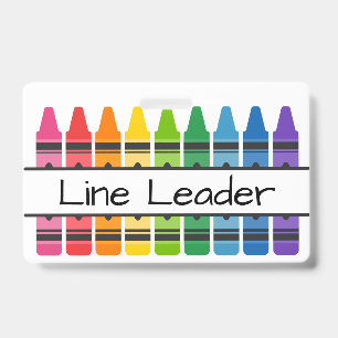 Badge Crayons colorés Emplois en classe Personnalisés