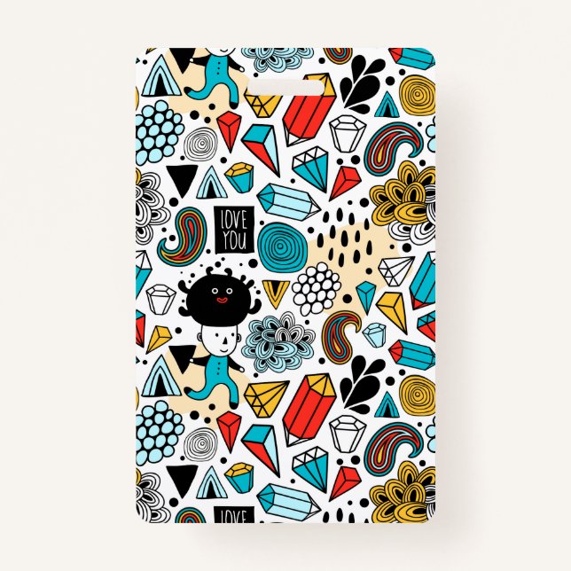 Badge Crazy head (Devant)