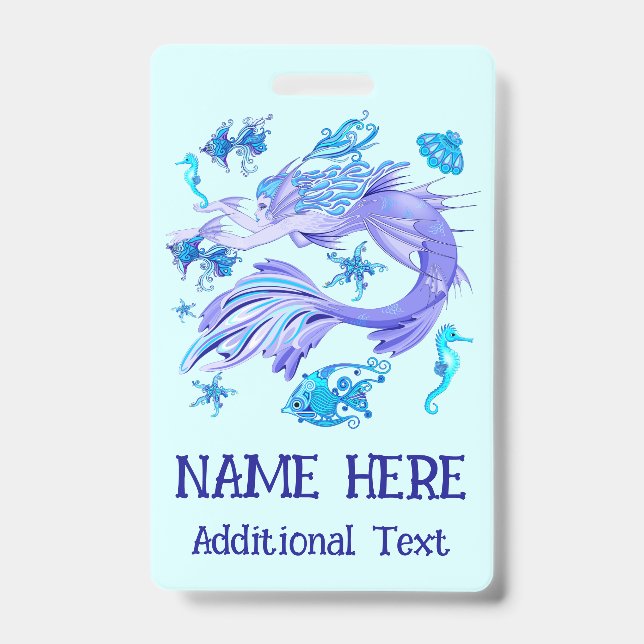 Badge Créature de Fée Violette Sirène (Avant)