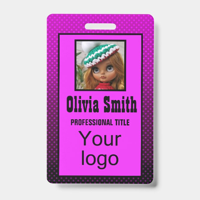 Badge Créé pour vous, élégant (Avant)