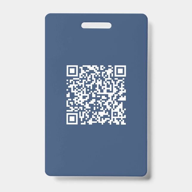 Badge Créer un code QR analysable | Bleu de marine (Avant)