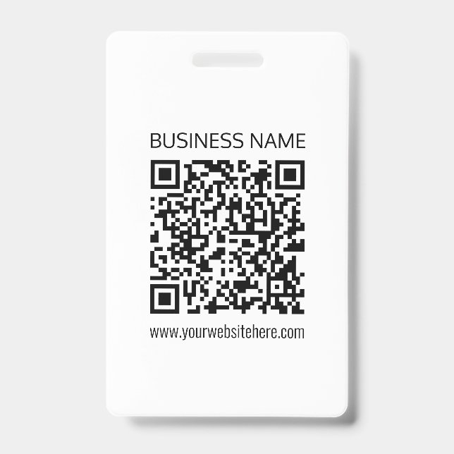 Badge Créer un code QR d'entreprise Texte instantané et  (Avant)