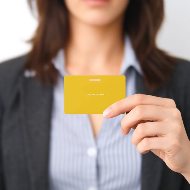 Badge Créez Votre Propre Conception Personnalisée Jaune (Présenté)