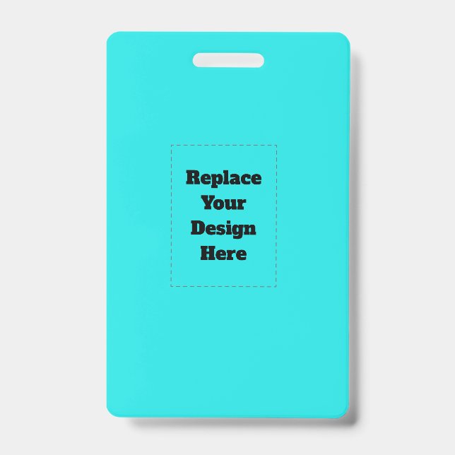 Badge Créez votre propre cyan (Avant)