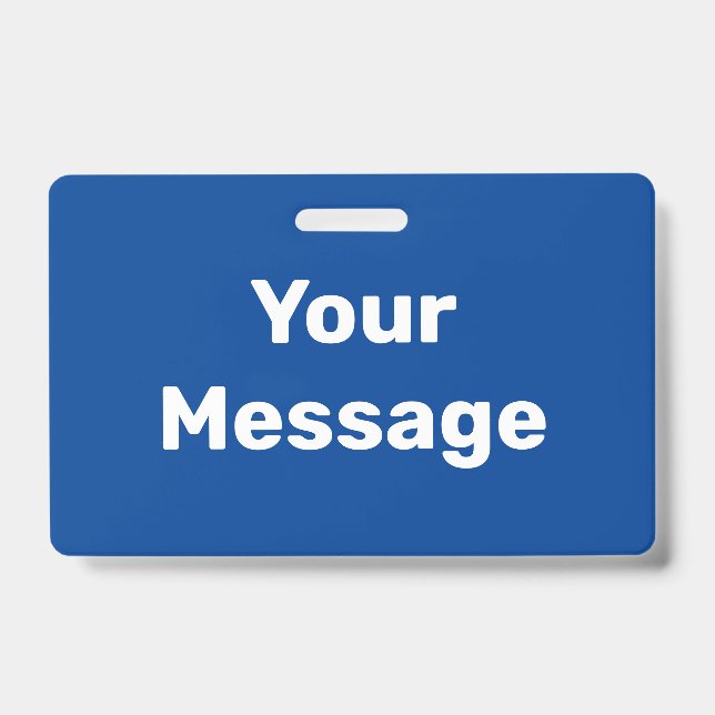 Badge Créez votre propre modèle de texte bleu foncé et b (Avant)