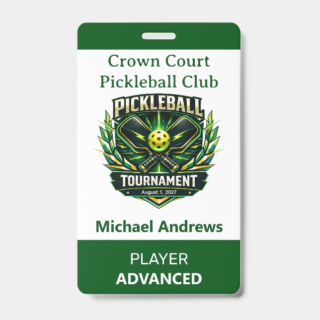 Badge Créez votre propre tournoi de pickleball (Avant)