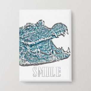 Badge Crocodile du sourire