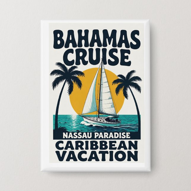 Badge Croisière aux Bahamas Nassau Paradis (Recto)