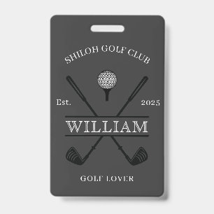 Badge Croix de club pour amateur de golf
