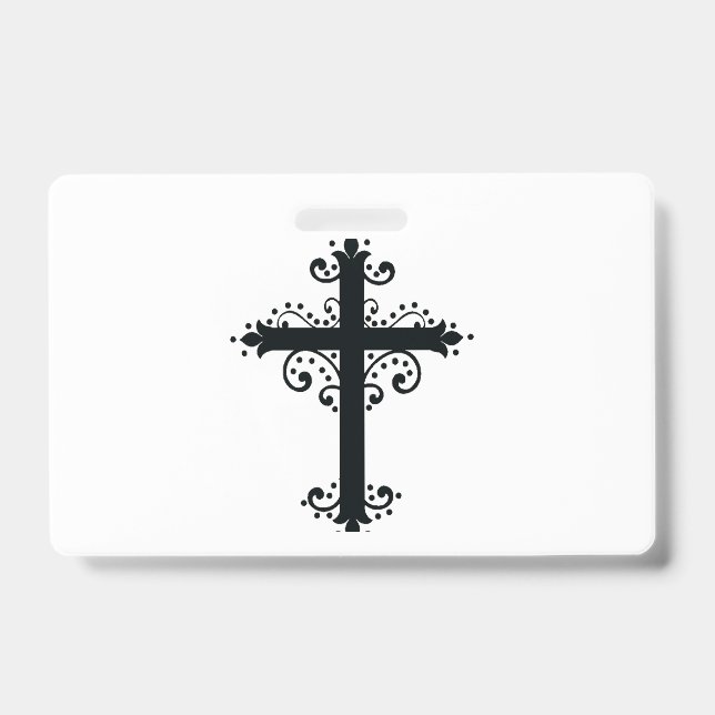 Badge Croix de religion avec un ornement (Avant)