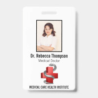 Croix Médicale Rouge Symbole Serpent Argent Photo