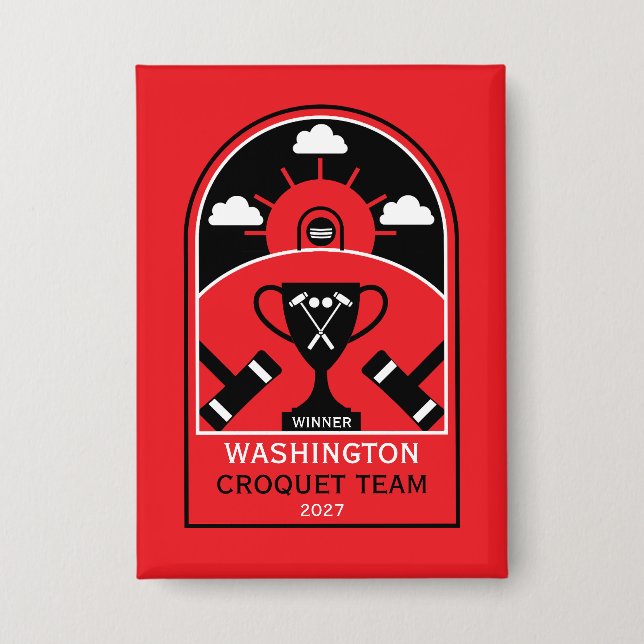 Badge Croquet de pelouse (Recto)