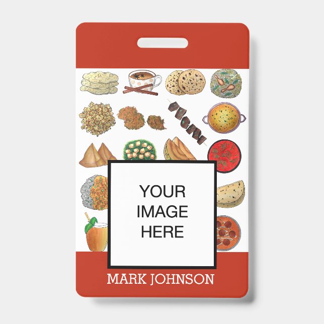 Badge Cuisine indienne Café Restaurant Chef Server (Avant)