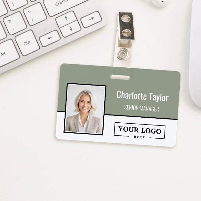 Badge Custom Business Logo Employee Photo (Créateur téléchargé)