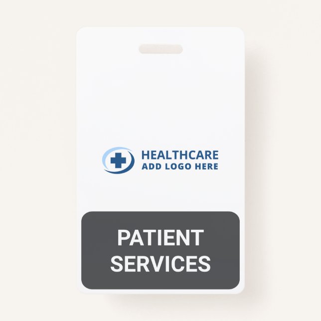 Badge Custom Color Reception Patient Services Companion (Devant)