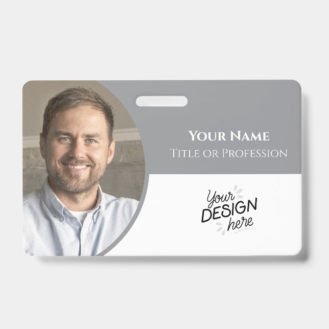 Badge Custom Employee, Photo, Name, Title, Logo, Barcode (Avant)