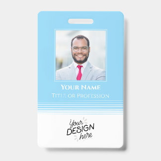 Badge Custom Employee, Photo, Name, Title, Logo, Barcode