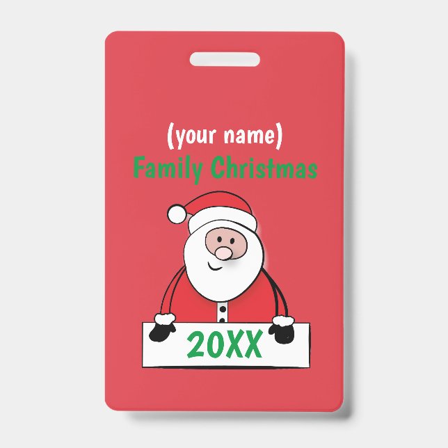 Badge - Custom Family Christmas (ajouter le nom) (Avant)