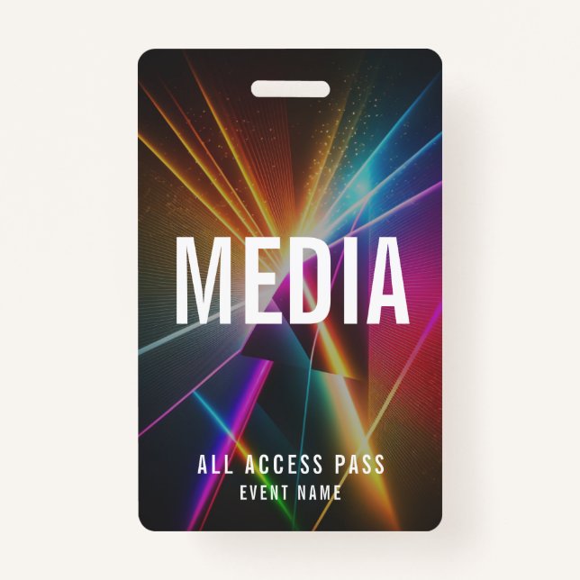 Badge Custom Media Event Staff All Access Pass QR Code (Devant)