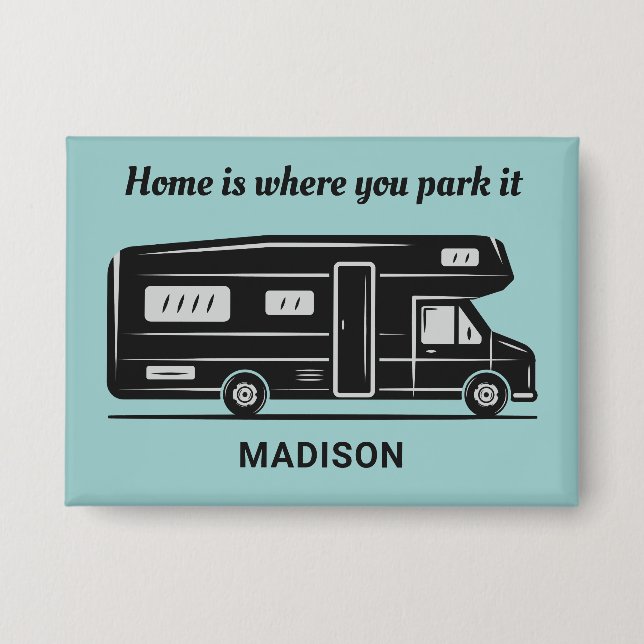 Badge Custom name, text & color Camper Van (Recto)