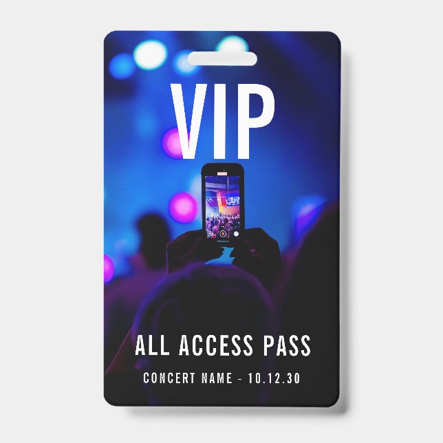 Badge Custom VIP All Access Pass Concert Party Event (Face)