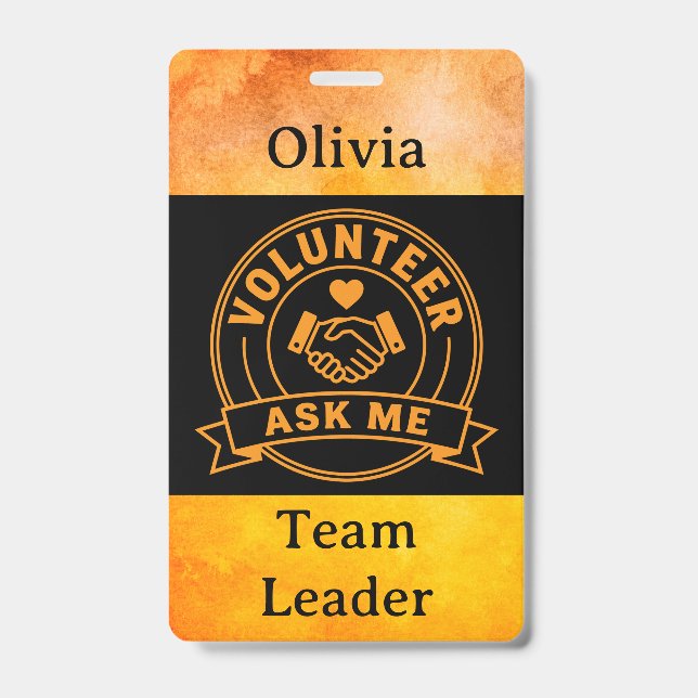 Badge Custom Volunteer Event Staff Name (Avant)