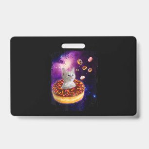 Badge Cute Chat À L'Intérieur De Donut Dans L'Espace Ama