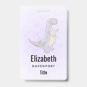 Badge Cute Gray Tyrannosaure Rex Dinosaur Toy