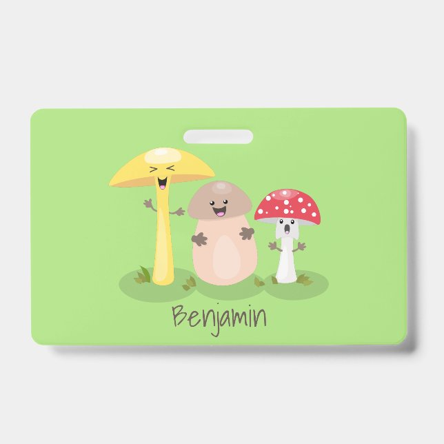 Badge Cute kawaii champignon champignon toadstool (Avant)
