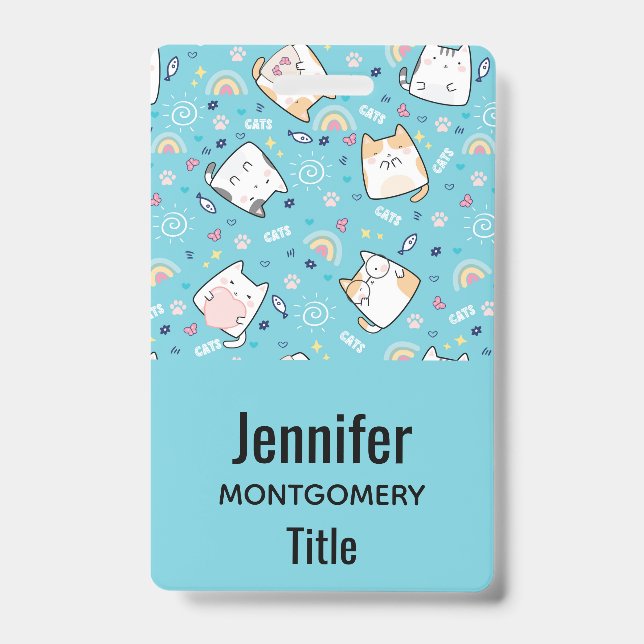 Badge Cute Kitty Chats Motif Whimsical (Avant)