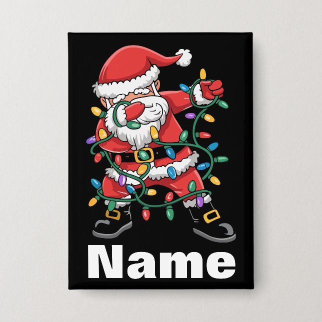 Badge Dabbing Santa Funny Personalized Christmas Gift (Recto)